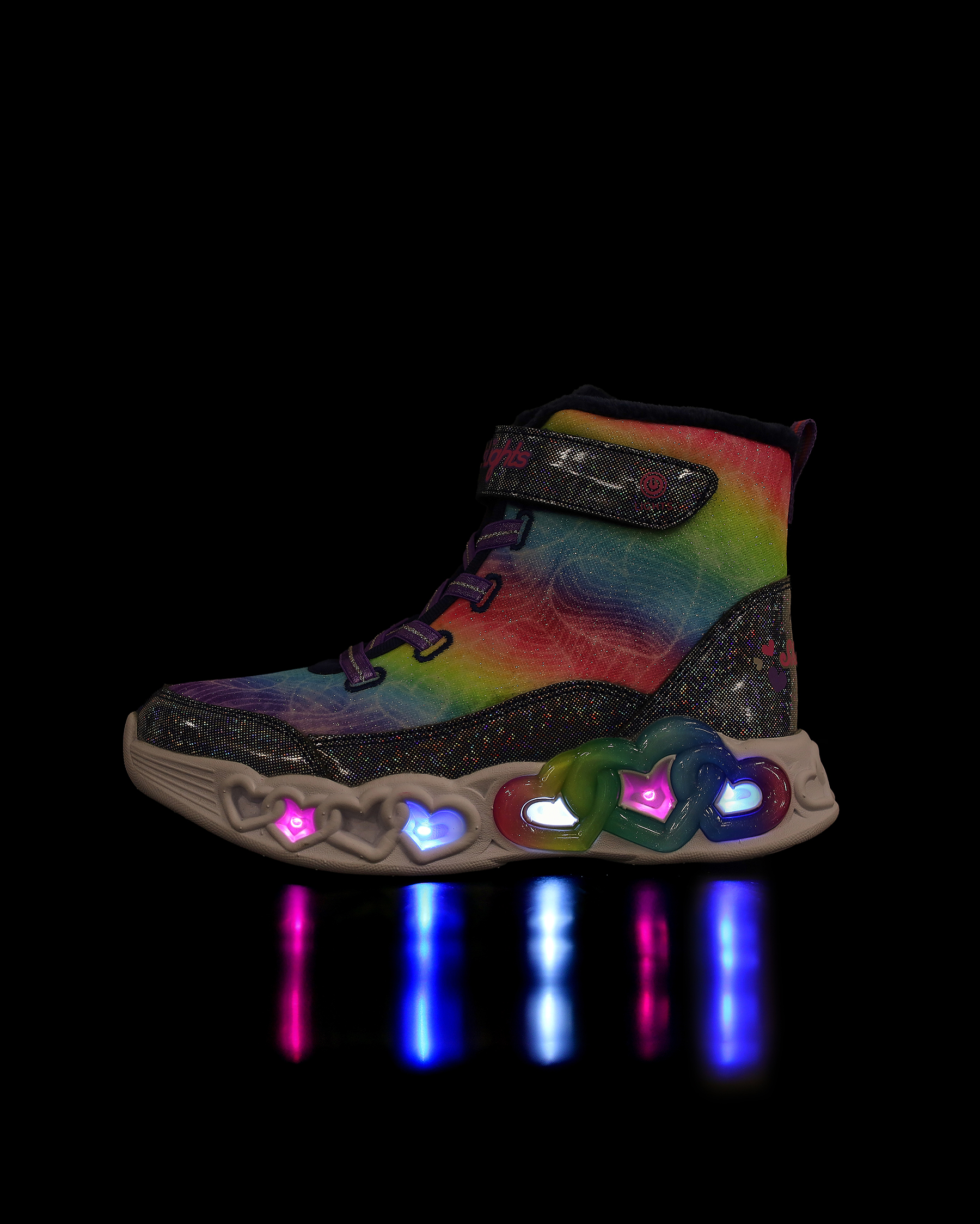 Skechers Infinite Heart Lights Büyük Kız Çocuk Lacivert Işıklı Bot